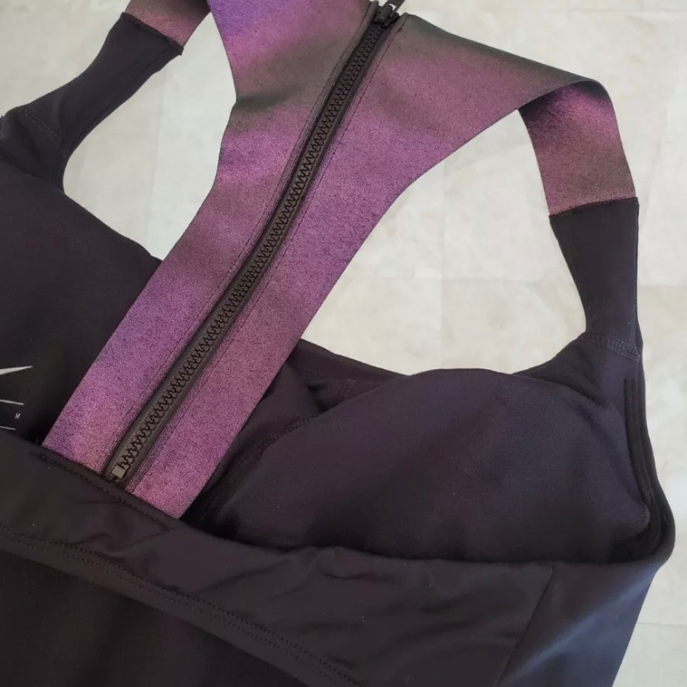 Nike Onyx Flash Bonded Cut-Out One Piece Swimsuit - Picture 4 of 6